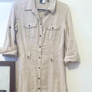 Saks Fifth Avenue size 6 dress (natural linen color)